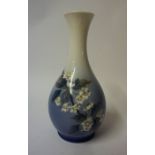 A Royal Copenhagen Vase, In typical colours, with a floral panel to the centre, initials PFX stamped