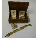 A Small Mixed Lot of Jewellery & Collectables, To include a seed pearl pin, a monacle, both in