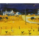 Hamish MacDonald DA PAI (Scottish 1935-2008) "Farm Hens, Skye" Signed Limited Edition Lithographic