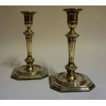 A Pair of George V Silver Table Candlesticks, Hallmarks for James Dixon & Sons, Sheffield 1910, With