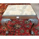 A Chippendale Style Mahogany Dressing Stool, circa late 19th century, with a detachable