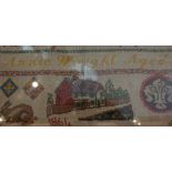 A Victorian Sampler By Annie Wright Aged 5, dated 1864, 39.5 x 41cm, beneath glass, framed