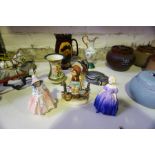 A Small Lot of Royal Doulton Porcelain, to include figures Marie and Lily, also with a glazed