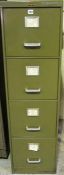 A Metal Filing Cabinet by Constructors of Birmingham, with four deep pull out drawers, 132cm high,