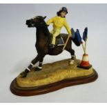 A Border Fine Arts Figure Group "No Brakes", From the Hay Days range, 15cm high