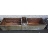 A Tin Water Trough/Planter, 48cm high, 183cm wide