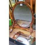A Mahogany Dressing Mirror, 59cm high, also with an Antique wall mirror, a/f, (2)