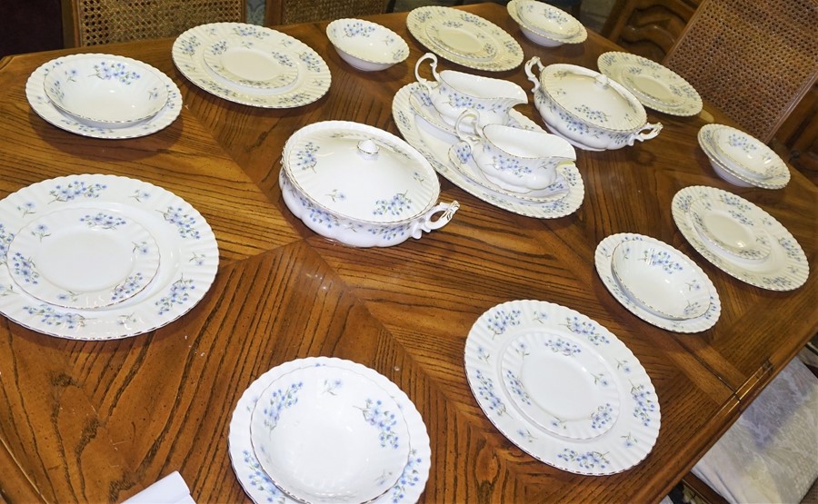 A Richmond "Blue Rock" Bone China Part Dinner Set, To include two tureens, dinner plates, soup bowls