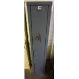 A Metal Gun Cabinet by Countryman Products, with keys, 129cm high, 23cm wide and deep