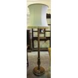 A Vintage Mahogany Floor Lamp, 154cm high, with shade