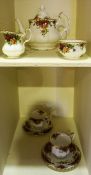 A Royal Albert "Old Country Roses" Six Piece China Tea Service, to include tea pot, 21 pieces in
