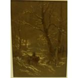 Henry Earp (1831-1914) "Winter Landscape in Sussex" Watercolour, signed lower right, 22.5 x 16.