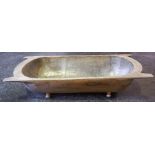 A Pine Dough Trough/Planter, with fibre glass lining to interior, 26cm high, 112cm long