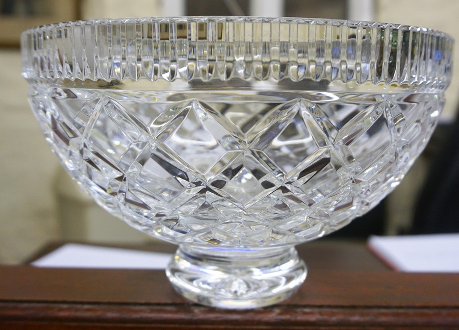 A Waterford Crystal Bowl, 13cm high, 20cm diameter, with box