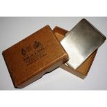 A Silver Cigarette Case, Hallmarks for Atkins Bros Ltd, Birmingham, engraved to inside, 13 x 8.