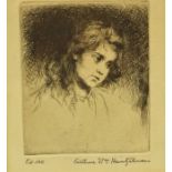 Arthur William Heintzelman (American 1891-1965) "Portrait of a Girl" Limited Edition Black & White