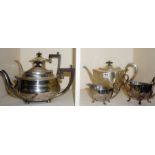 A Quantity of Silver Plated Wares, to include cake baskets, tea pots, boxed goblets, etc