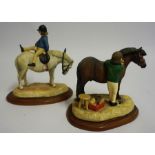 Two Border Fine Arts Figure Groups "Well Groomed" "Around the World", From the Hay Days range, 12,