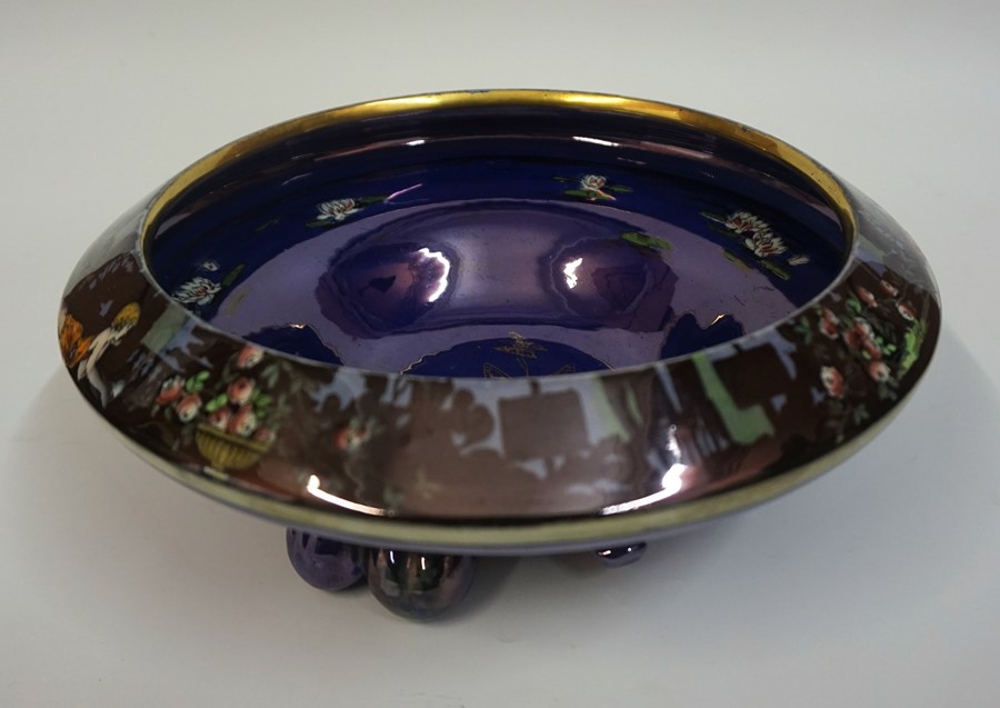 A Wilkinson,s "Pans Garden" Lustre Bowl, 27cm diameter