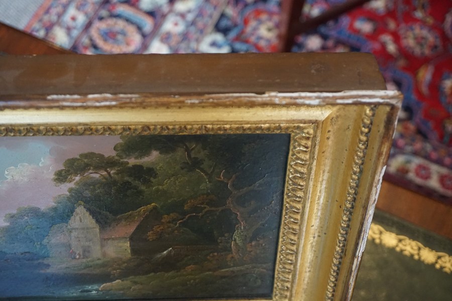British School 19th Century "Cottage Landscape Scenes" Oil on Board, A pair, unsigned, 17 x 22. - Image 7 of 15