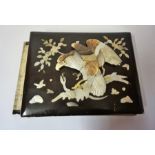 A Japanese Mother of Pearl & Abalone Shell Picture Album, circa early 20th century, the cover is