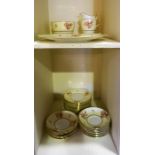 A Crown Staffordshire 38 Piece China Tea Service, also with a small quantity of porcelain, to