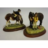 Two Border Fine Arts Figure Groups "Im Hungry" "Glad Your Mine", From the Hay Days range, 11, 12cm