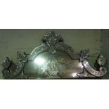 A Venetian Style Glass Pediment Wall Mirror, 48cm high, 72cm wide