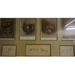 A Group of Sporting Horse Racing Related Prints, to include a print after Heywood Hardy "The Toast",