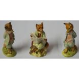 A Beswick Beatrix Potter Porcelain Figure of "Foxy Reading", 12cm high, also with a Beswick