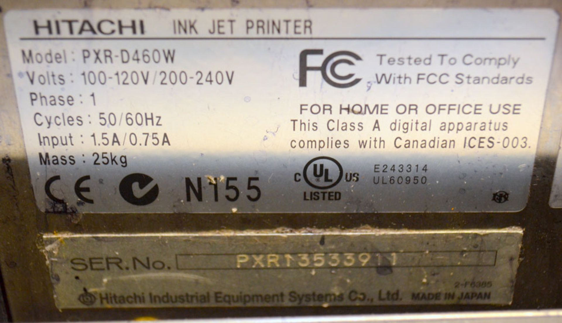 Hitachi Ink Jet Coder - Image 6 of 6