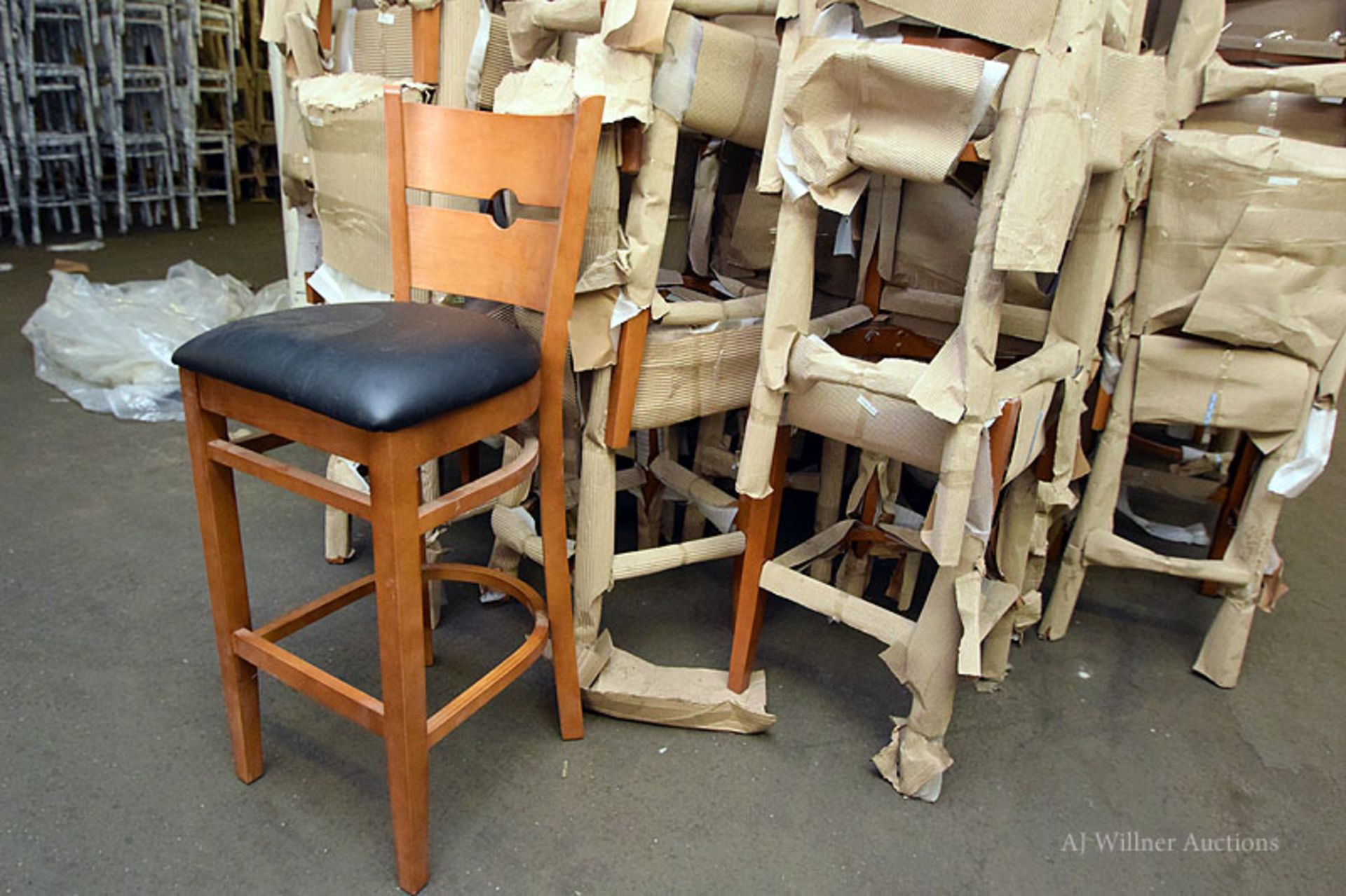 Cherry Beechwood Upholstered Bar Height Chairs