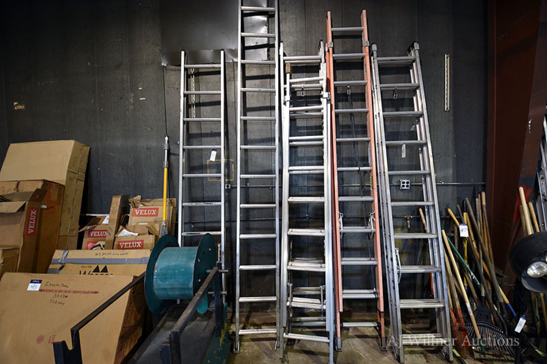 (5) Aluminum Ladders & (2) Fiberglass Ladders