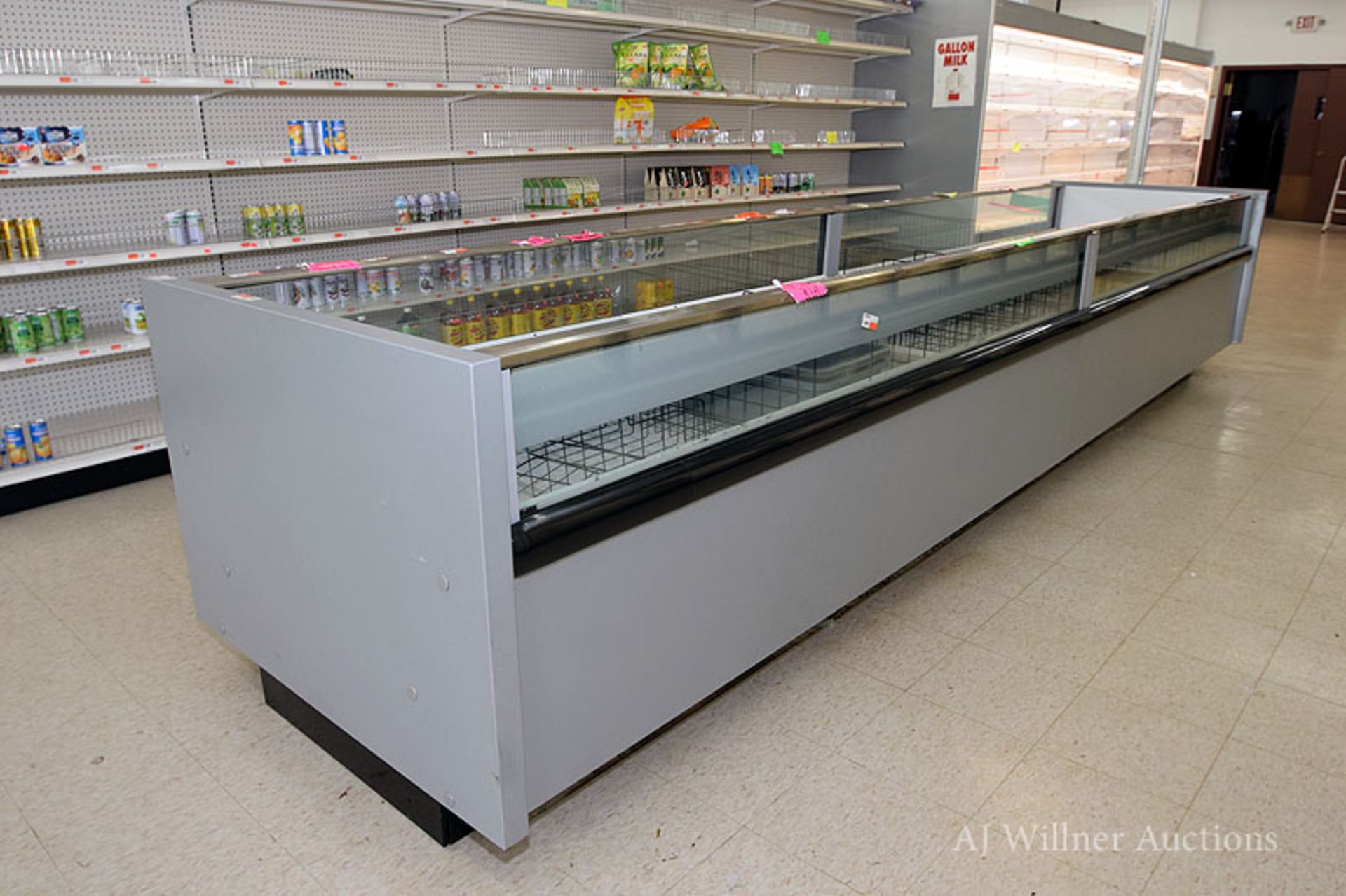 Hussman 2 Section, Island Freezer Case, 16' Long