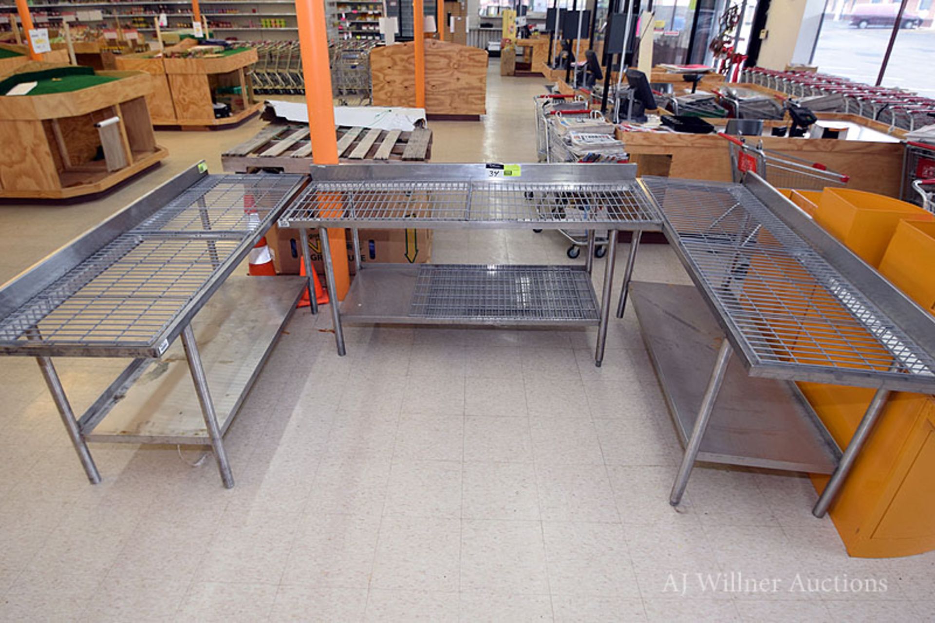 Stainless Steel Frame Tables, 24"x72"