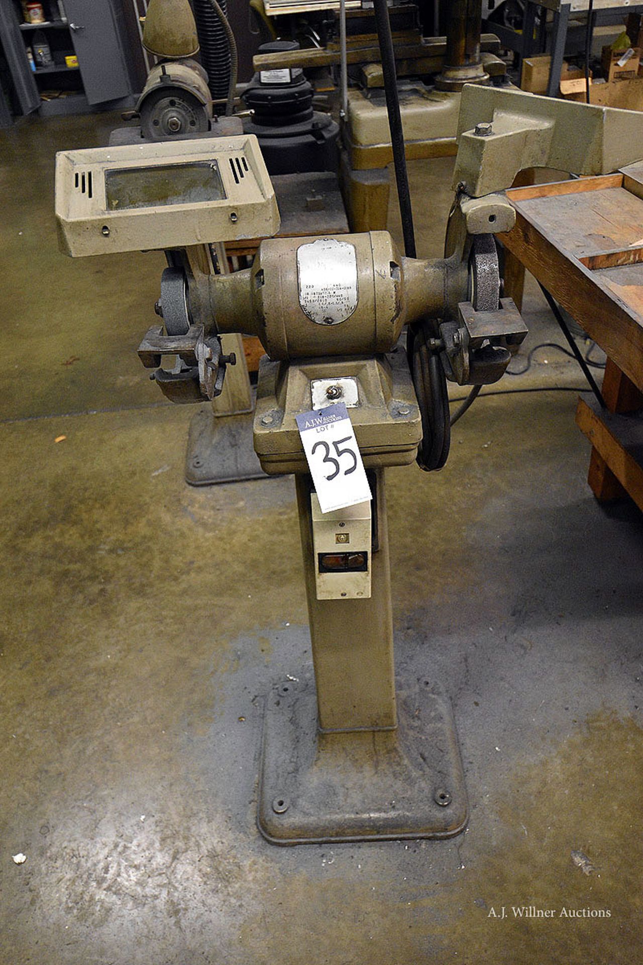 Model 23-226 double end pedestal grinder, ½ H.P.