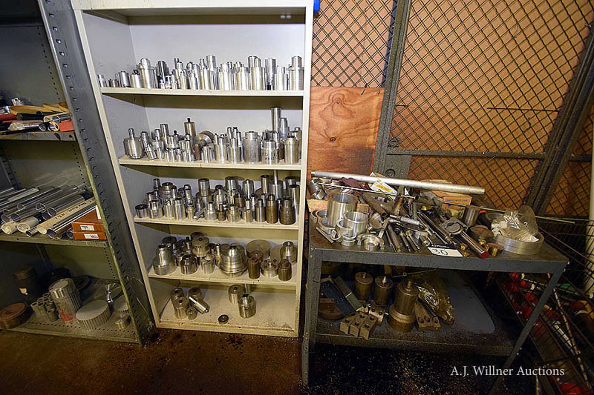 Contents On 6 Shelving Units & Work Table (Collets, Drill Bits, Milling Bits & Tubular Metal Stock) - Image 2 of 2