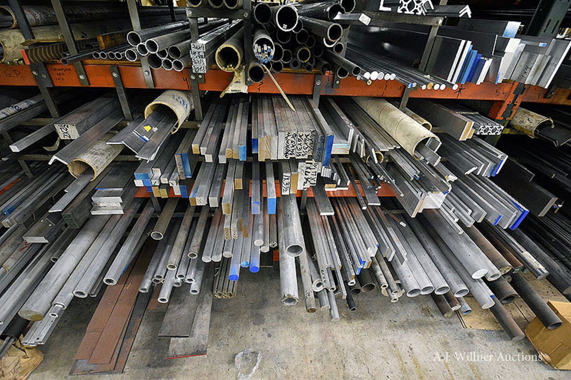 Metal Contents On 1 Section Of Pallet Racking (Tubular Stock, Aluminum & Steel) - Image 2 of 2