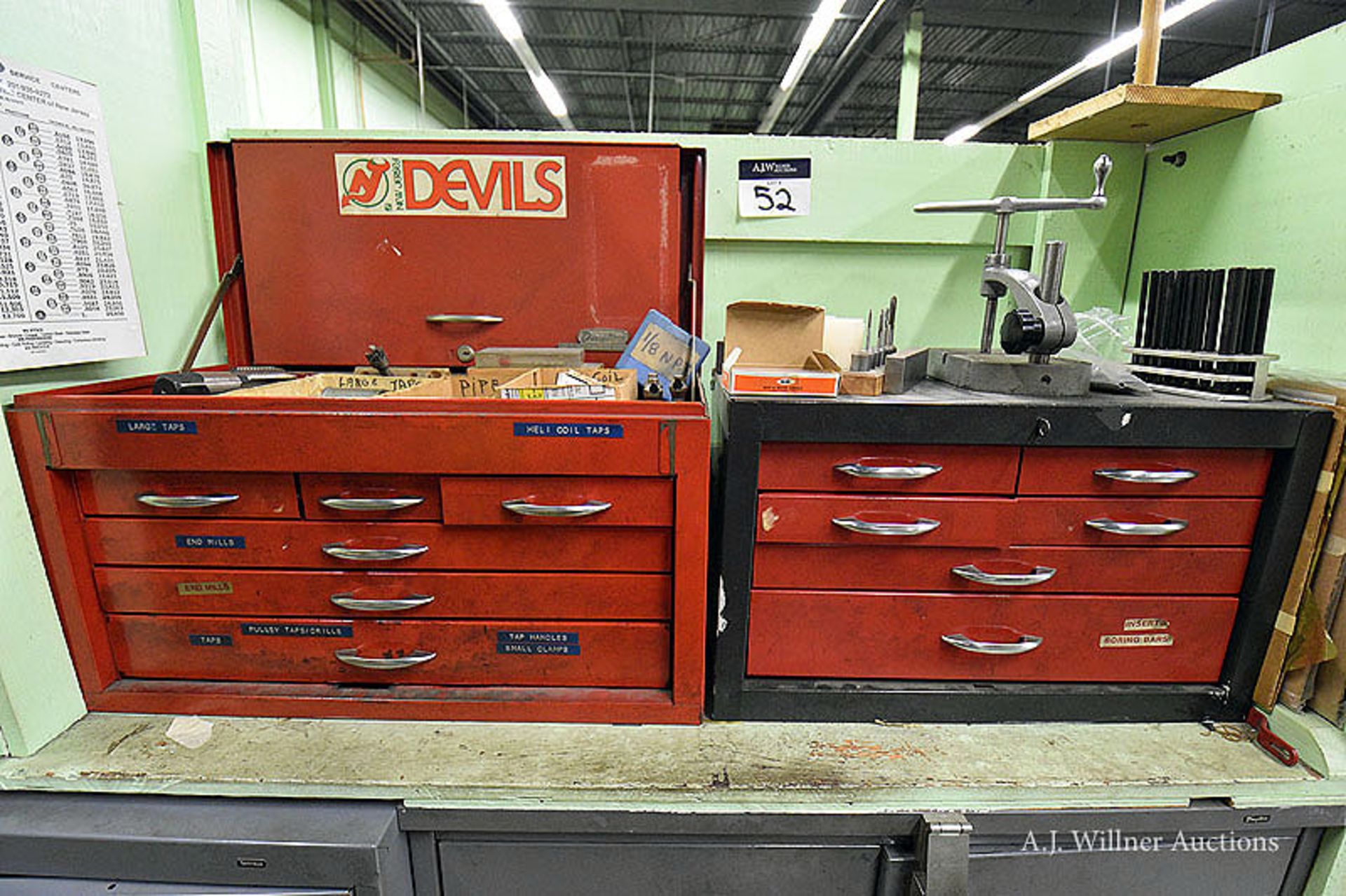 6-Drawer Tool Chests w/Contents (Taps, Drill Bits, Boring Bits, etc.)