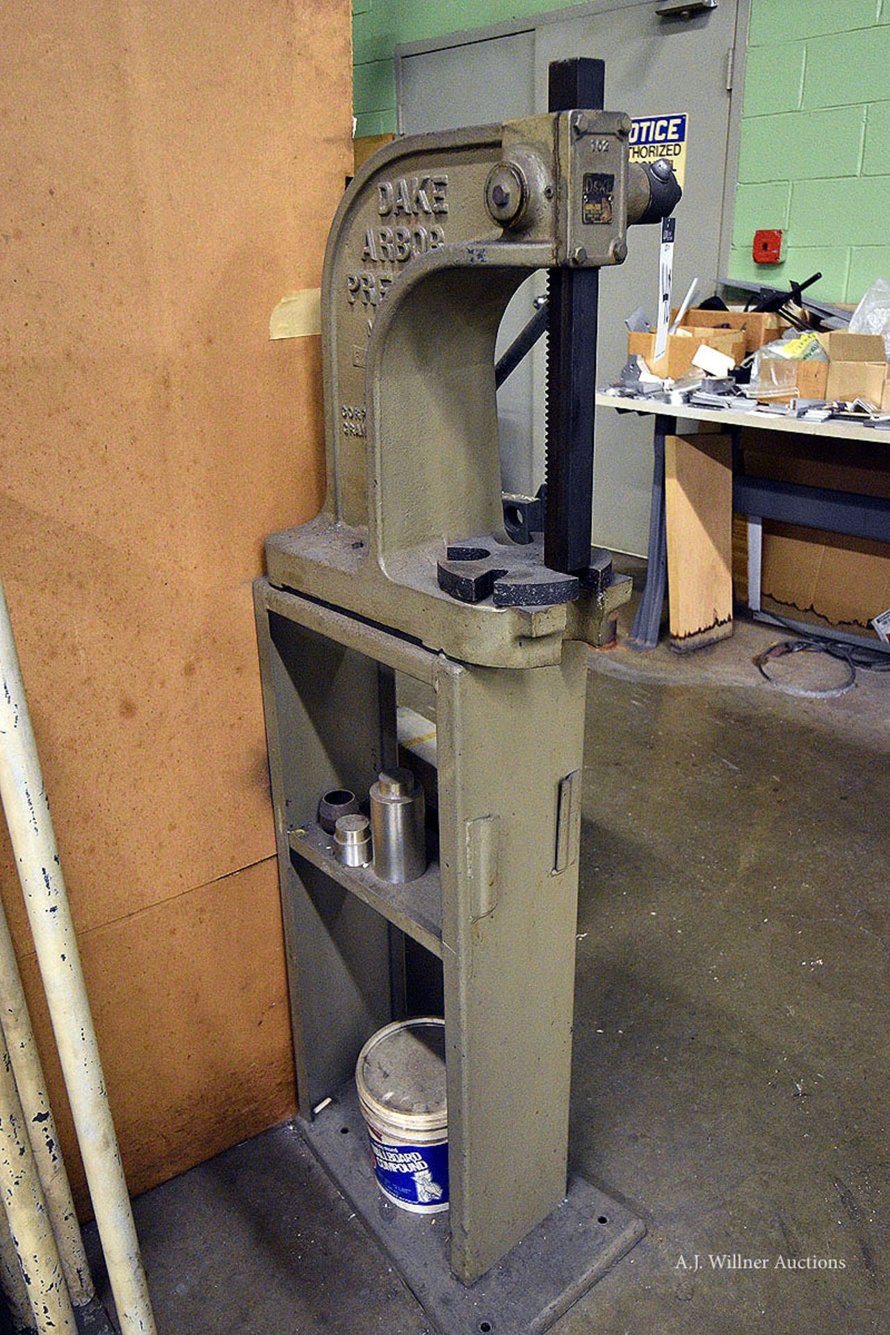 Dake No. 1 arbor press w/ pedestal stand