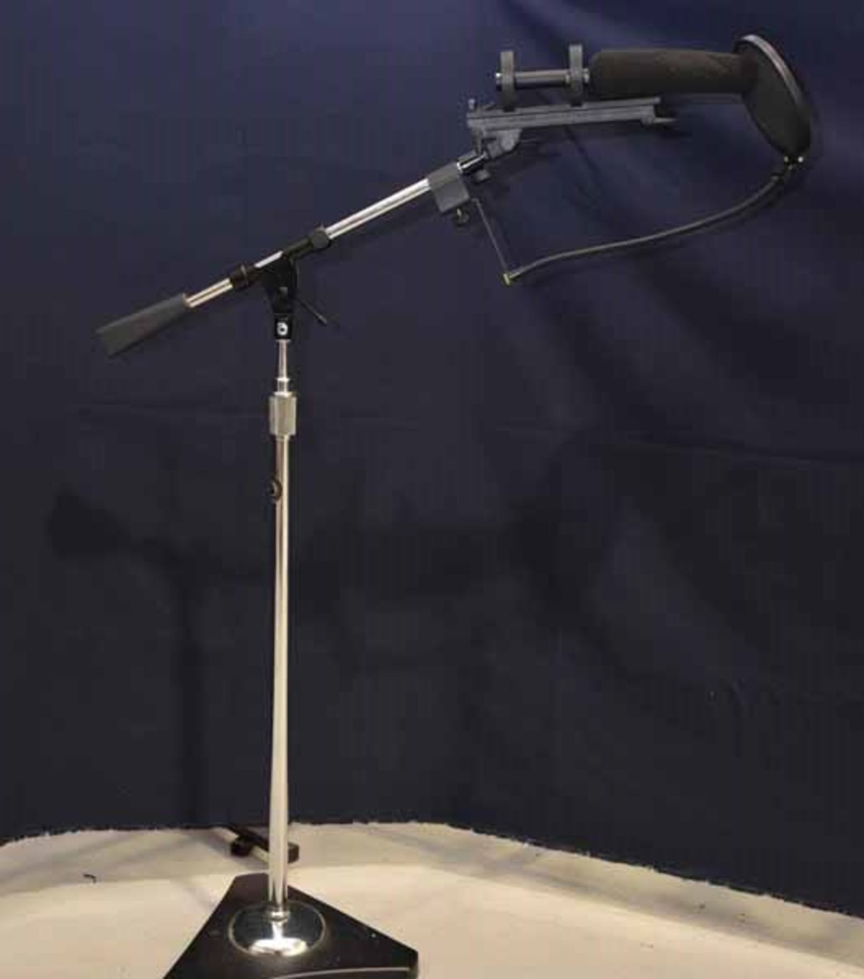 1 - Sennheiser MKH416P48 microphone on a Atlas Sound MS25 pro mic stand (chrome)