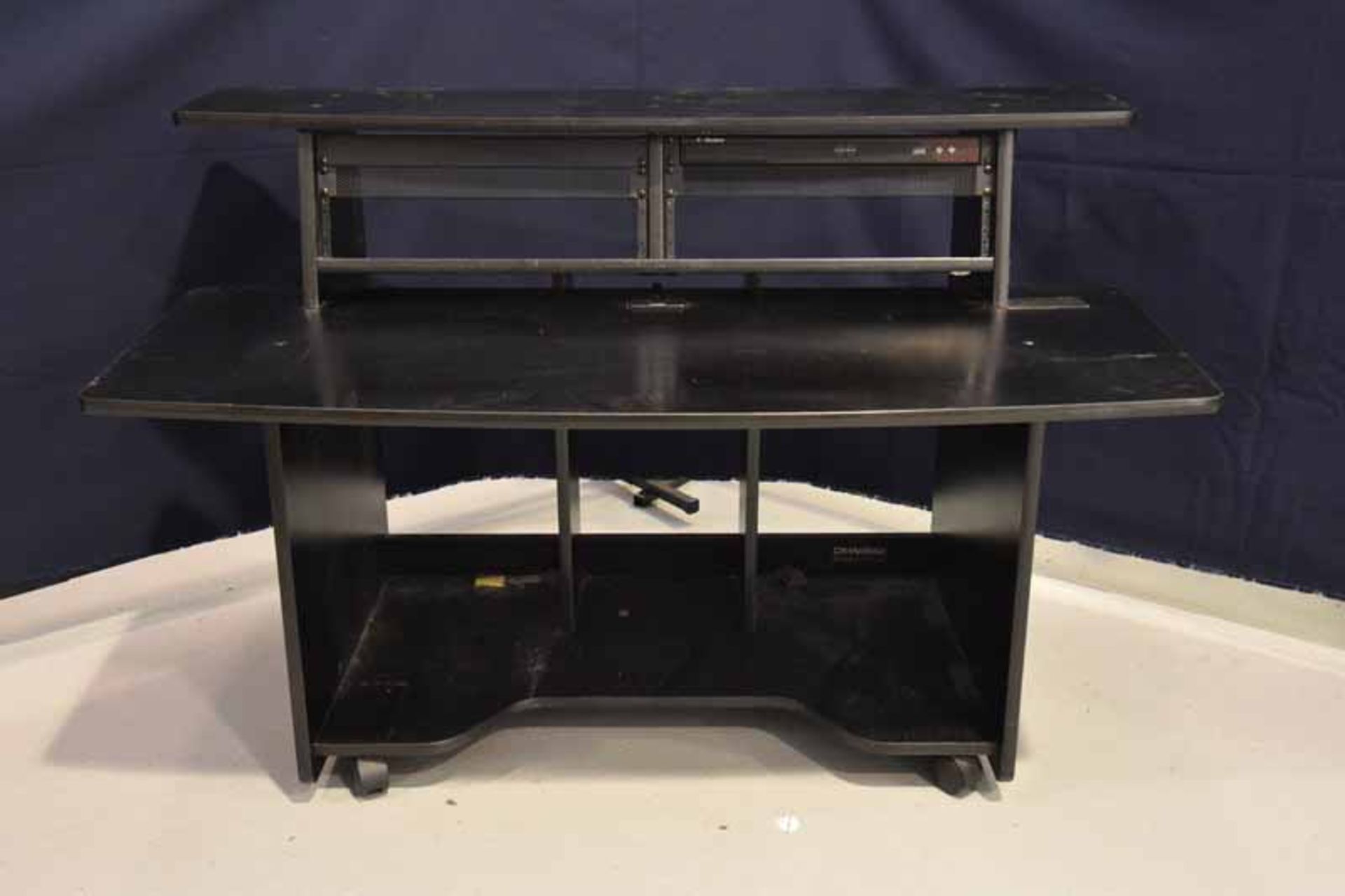 1 - Omnirax rolling desk (55" L x 31" W x 37" H) w/Gentner AP10 Telephone Interface