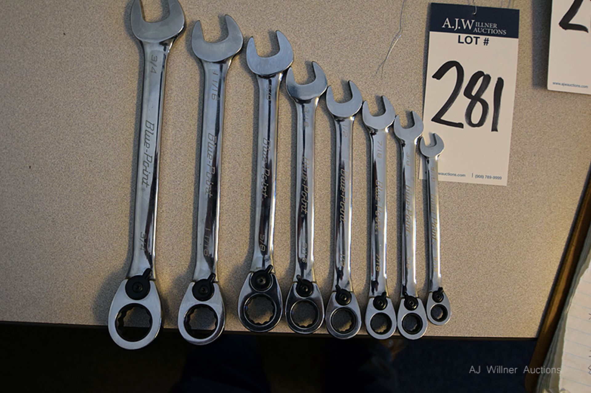 Blue-Point 8pc wrench set 5/16 3/8 7/16 1/2 9/16 5/8 11/16 3/4