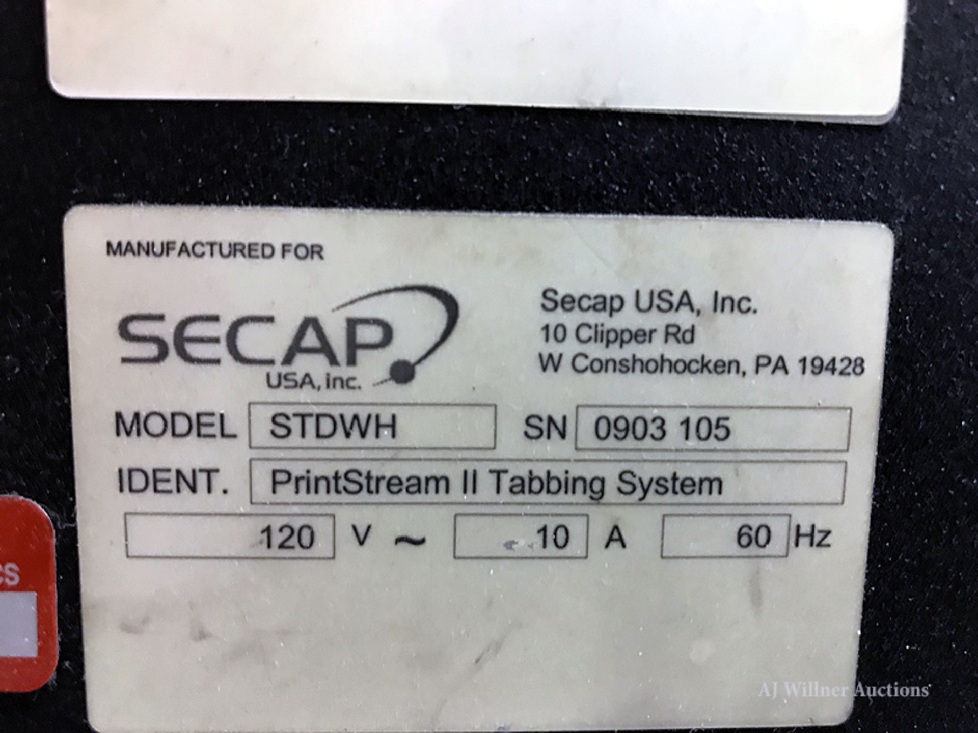 Secap Model STDWH PrintStream II Tabber - Image 4 of 4