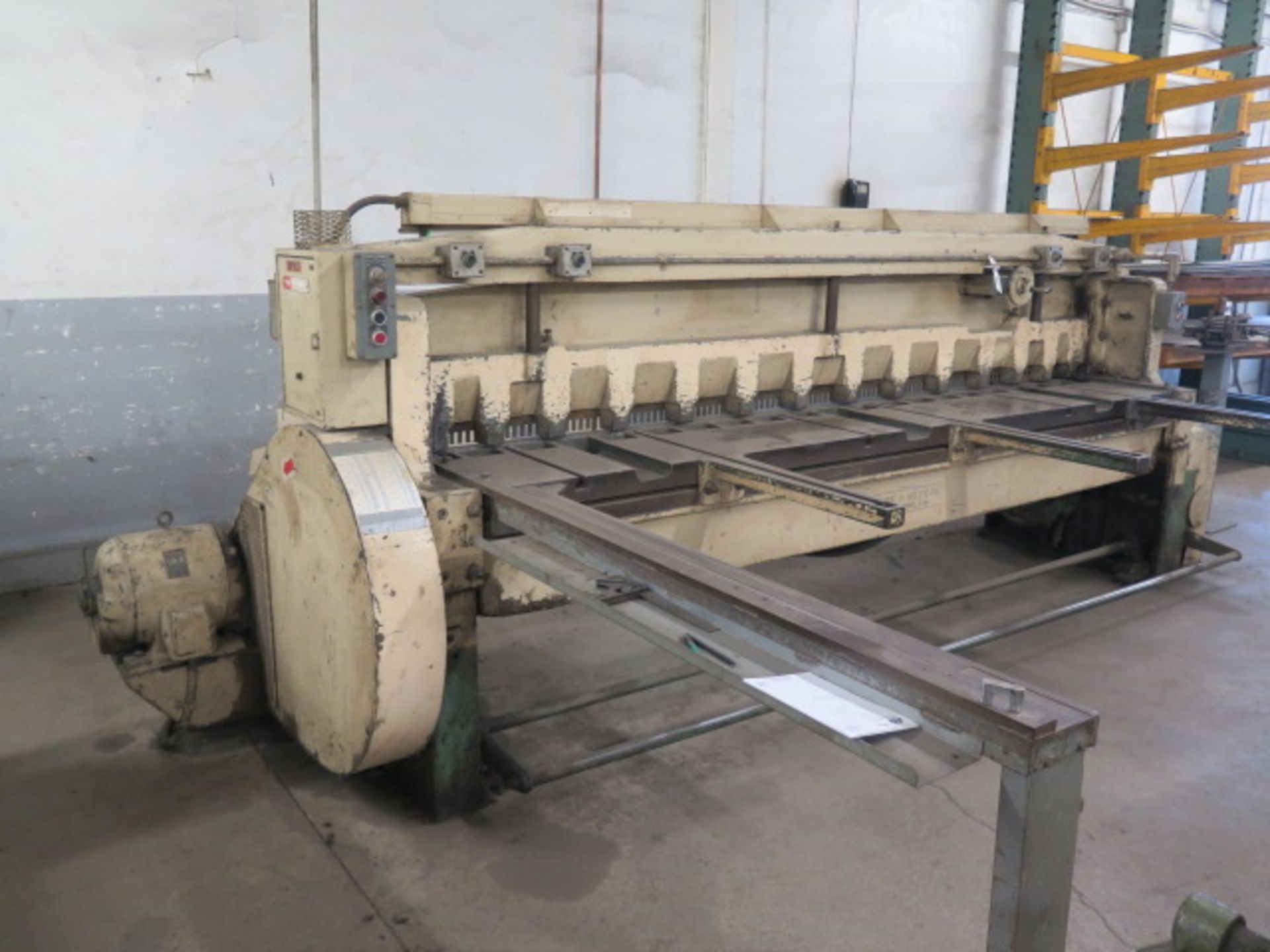 Wysong 10GA x 10’ Power Shear w/ Dial Back Gage, 80” Squaring Arm 25” Front Material Supports - Image 2 of 6