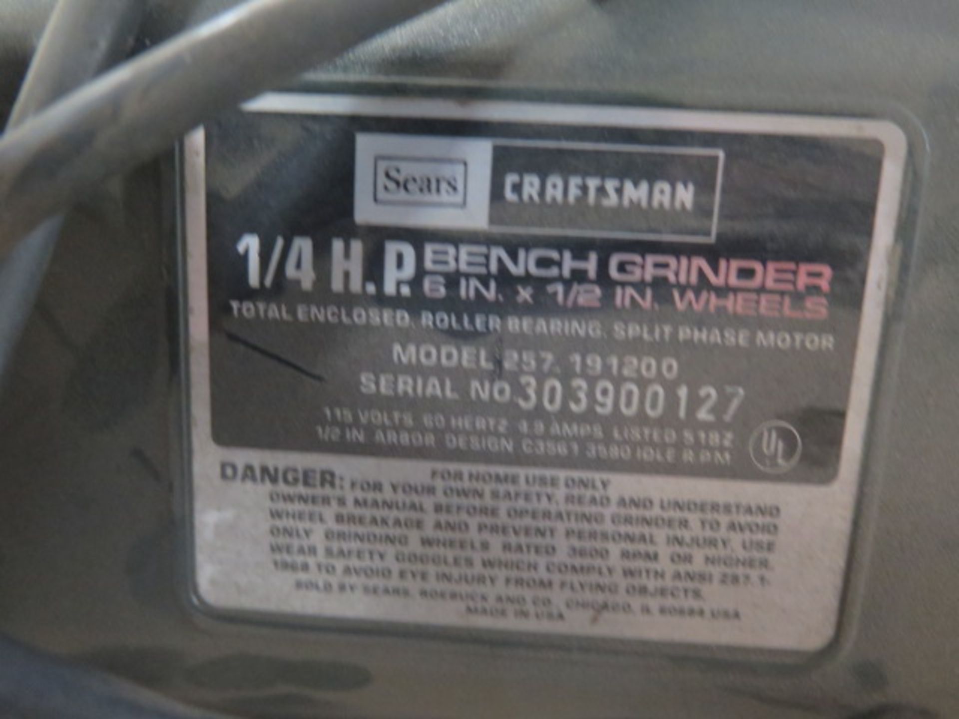 Craftsman Bench Grinder - Image 2 of 2