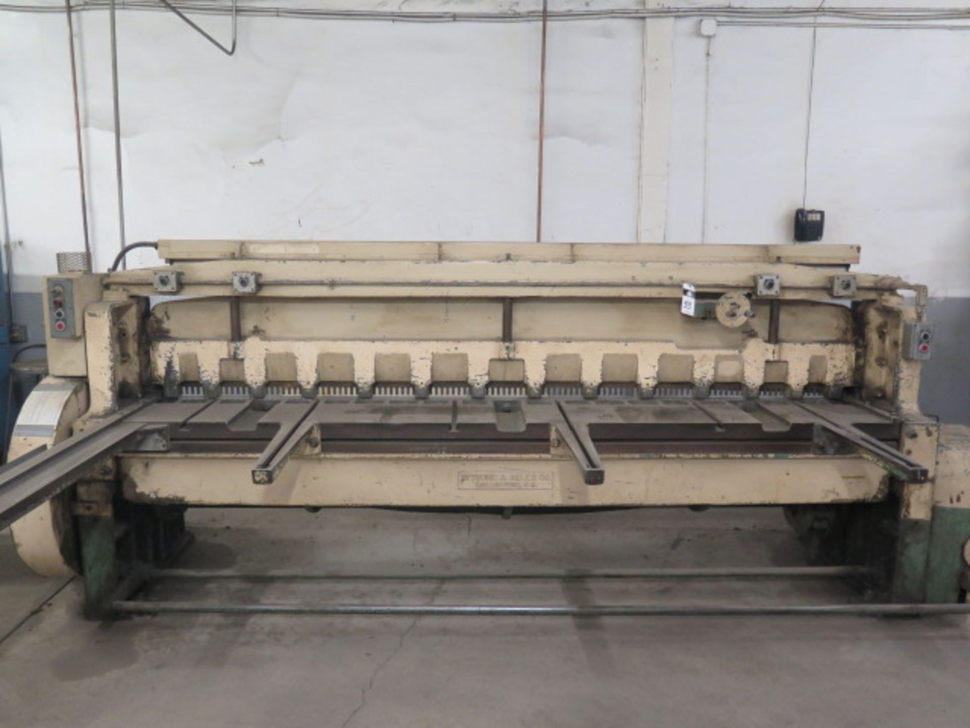 Wysong 10GA x 10’ Power Shear w/ Dial Back Gage, 80” Squaring Arm 25” Front Material Supports