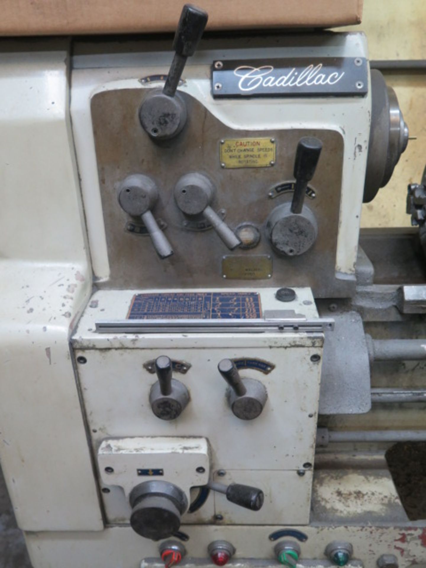 Cadillac mdl. 1422 14” x 22” Geared Head Gap Bed Lathe s/n 510665 w/ 83-1800 RPM, Inch Threading, - Image 4 of 12