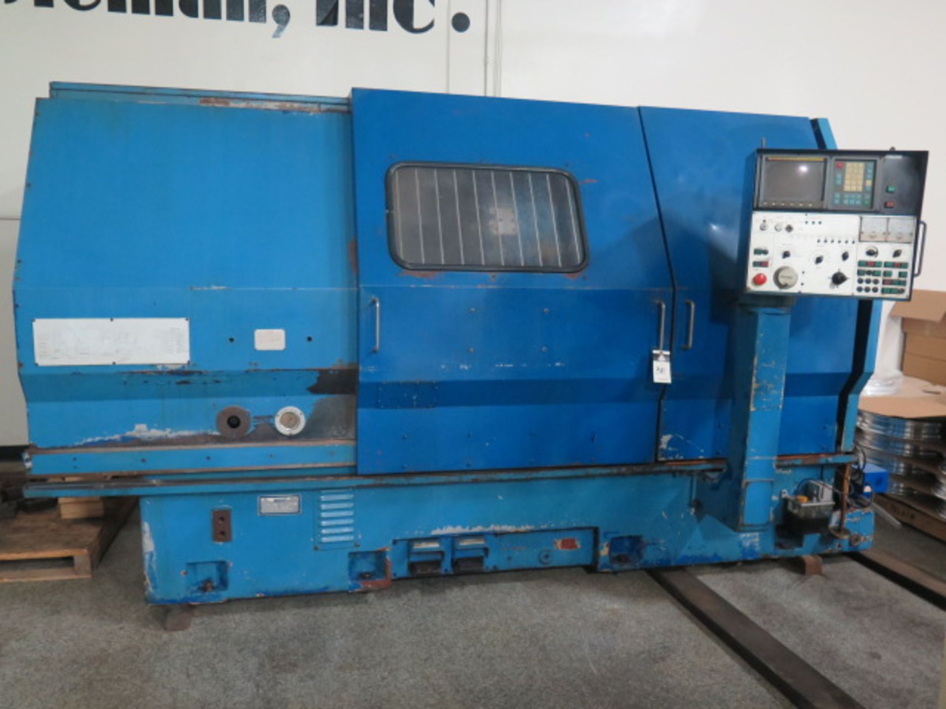 1991 Femco WNCL 35/100 CNC Turning Center s/n 1043 w/ Fanuc Series 0-T Controls, 12-Station