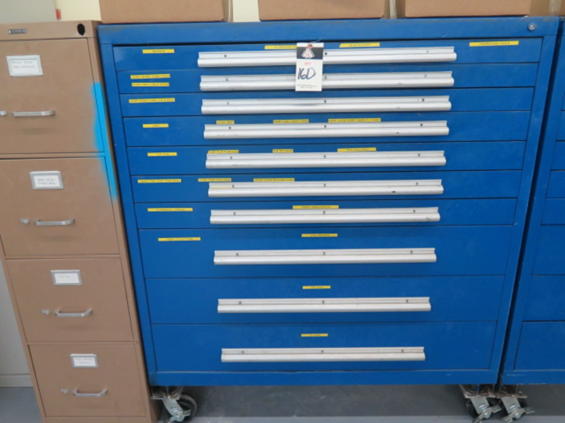 10-Drawer Rolling Tooling Cabinet w/ Chuck Jaws